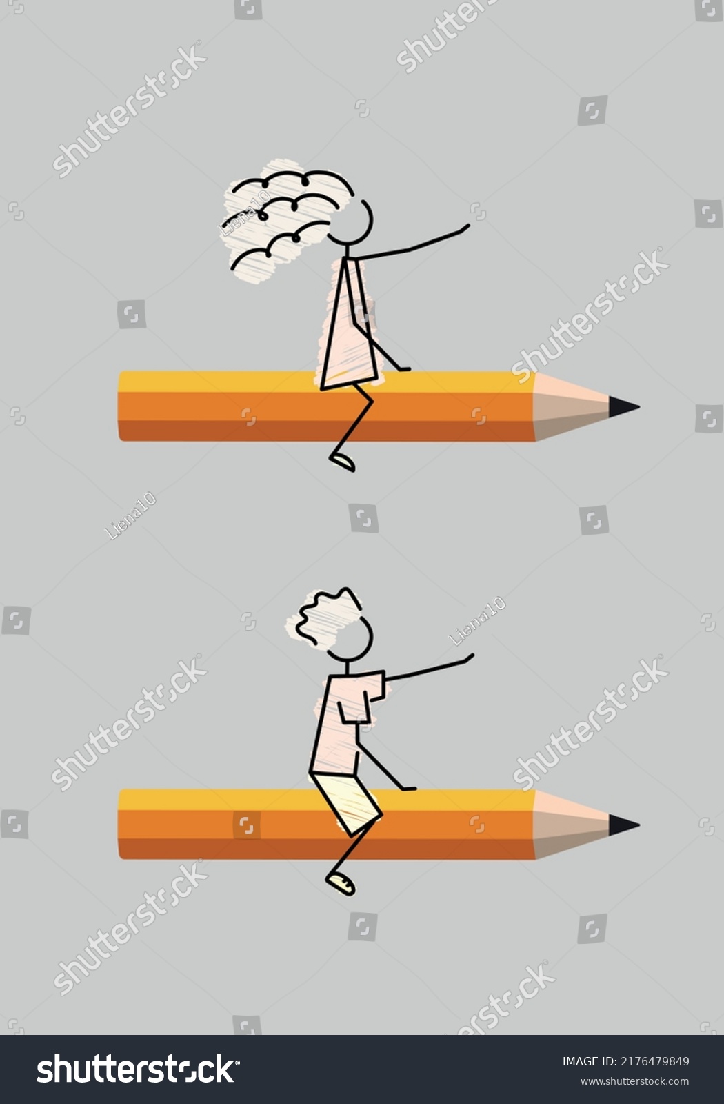 Back School Simple Sketch Drawing Clipart Stock Vector (Royalty Free ...