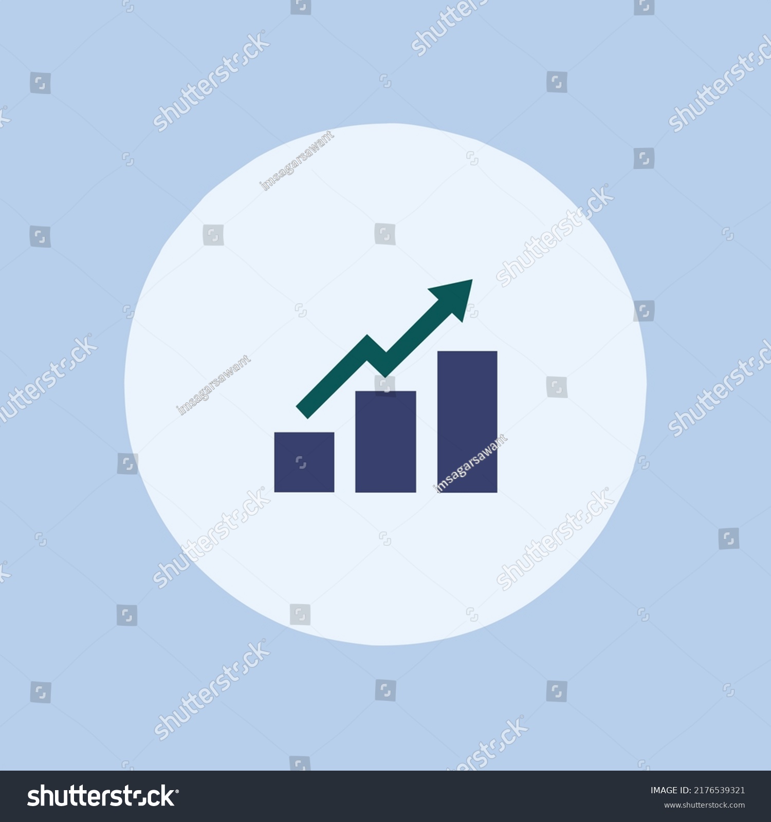 Finance Vector Illustration Bar Graph Chart Stock Vector (Royalty Free ...