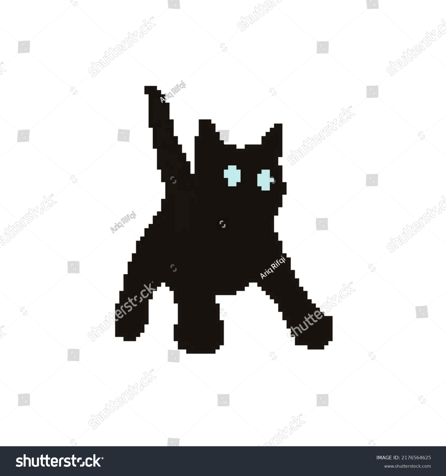 Scared Cat Cute Cat Black Cat Stock Illustration 2176564625 | Shutterstock