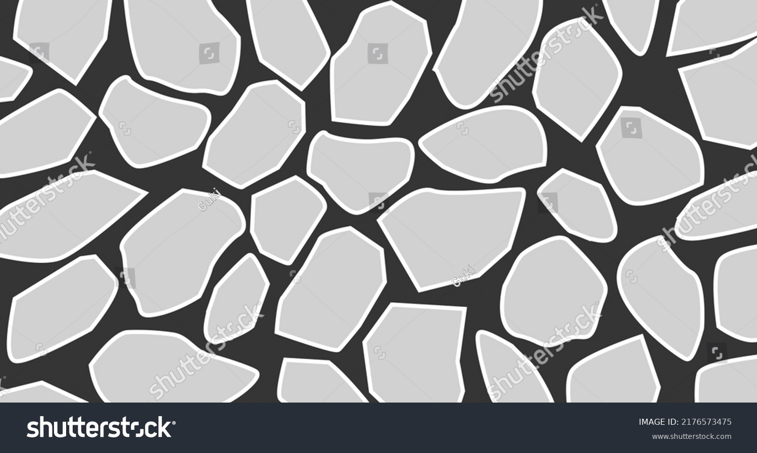 Black Rock Floor Isolated Stone Tile Stock Vector (Royalty Free ...