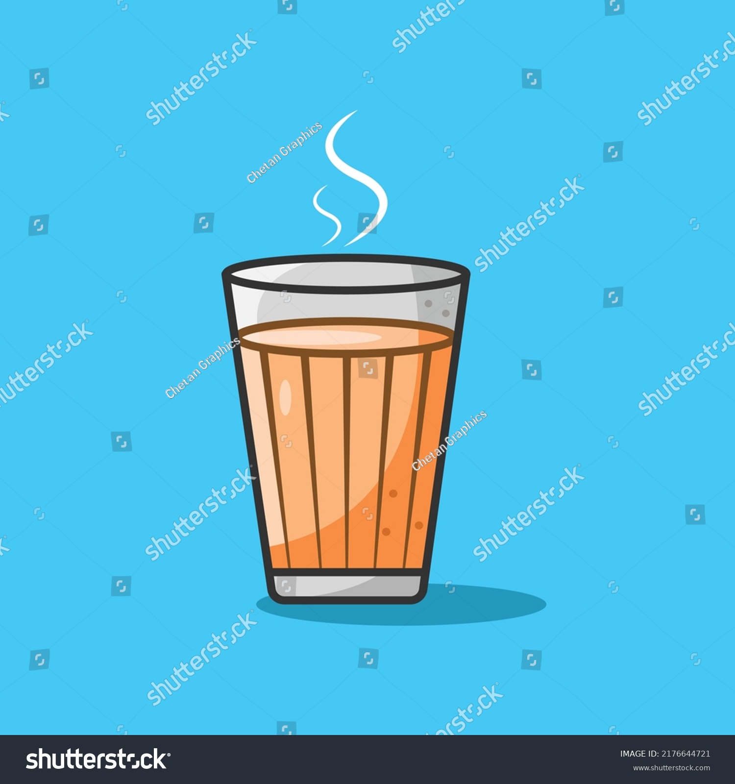 Indian Hot Drink Chai Vector Illustration Stock Vector (Royalty Free ...