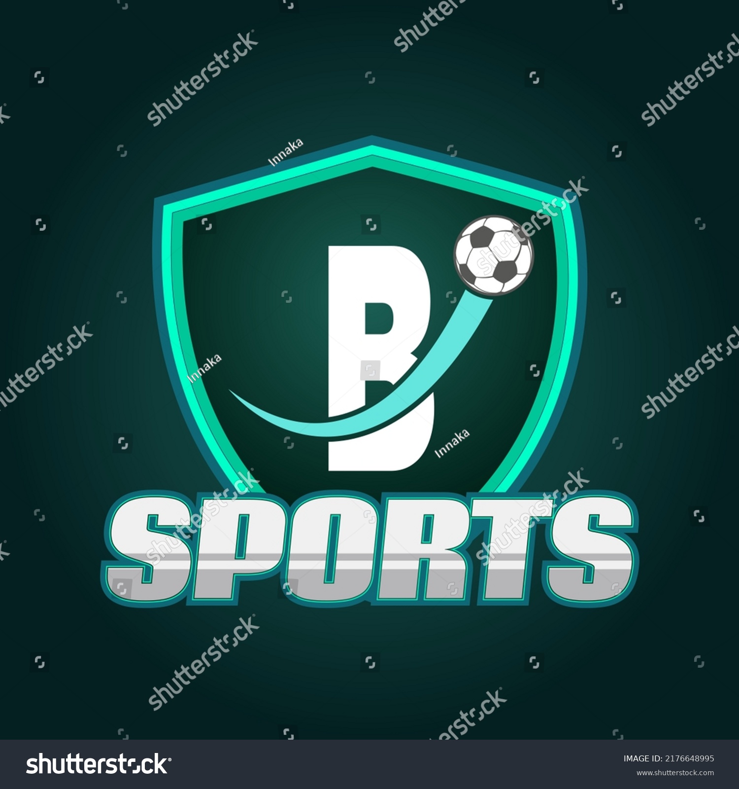 Sports Logo On Letter B Template Stock Vector (Royalty Free) 2176648995 ...