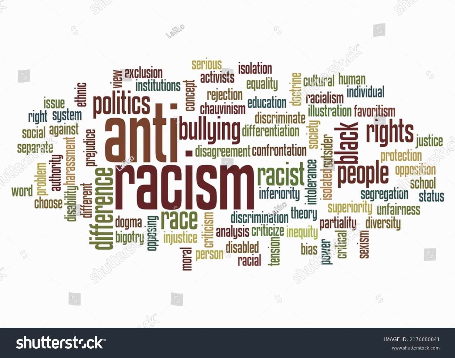 Word Cloud Anti Racism Concept Isolated Stock Illustration Shutterstock