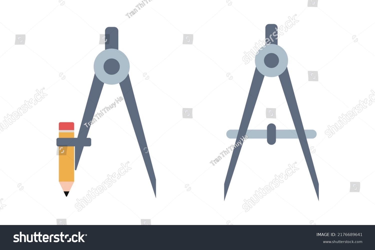 Student Compass Icon Web Simple Compass Stock Vector (Royalty Free ...