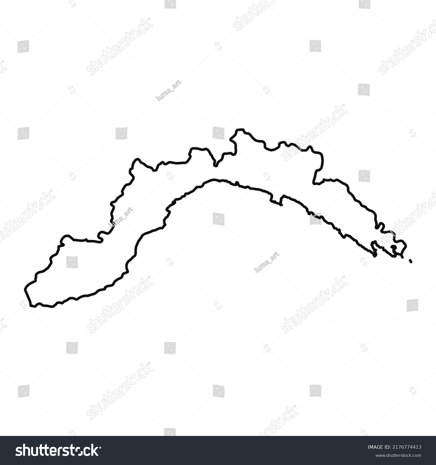 Map Liguria High Quality Vector Illustration Stock Vector Royalty Free 2176774413 Shutterstock 1816