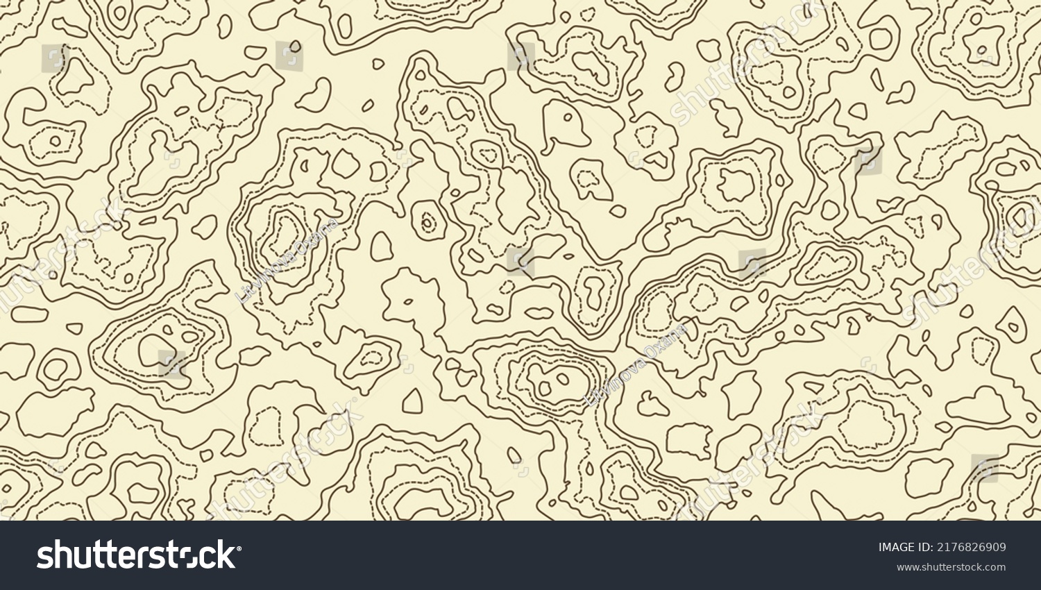 Topography Beige Map Seamless Pattern Dotted Stock Vector (Royalty Free ...