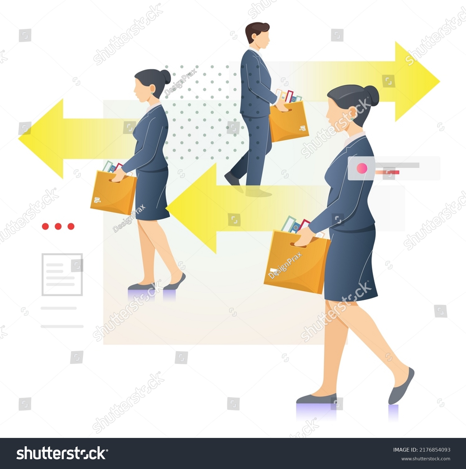 Employee Attrition Concept Illustration Eps 10 Stock Vector (Royalty ...