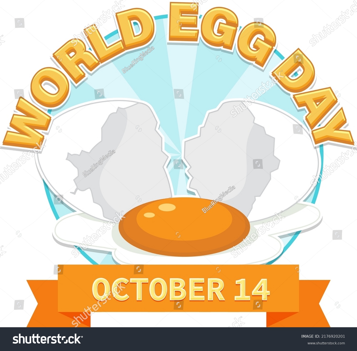 World Egg Day Banner Logo Design Stock Vector (Royalty Free) 2176920201