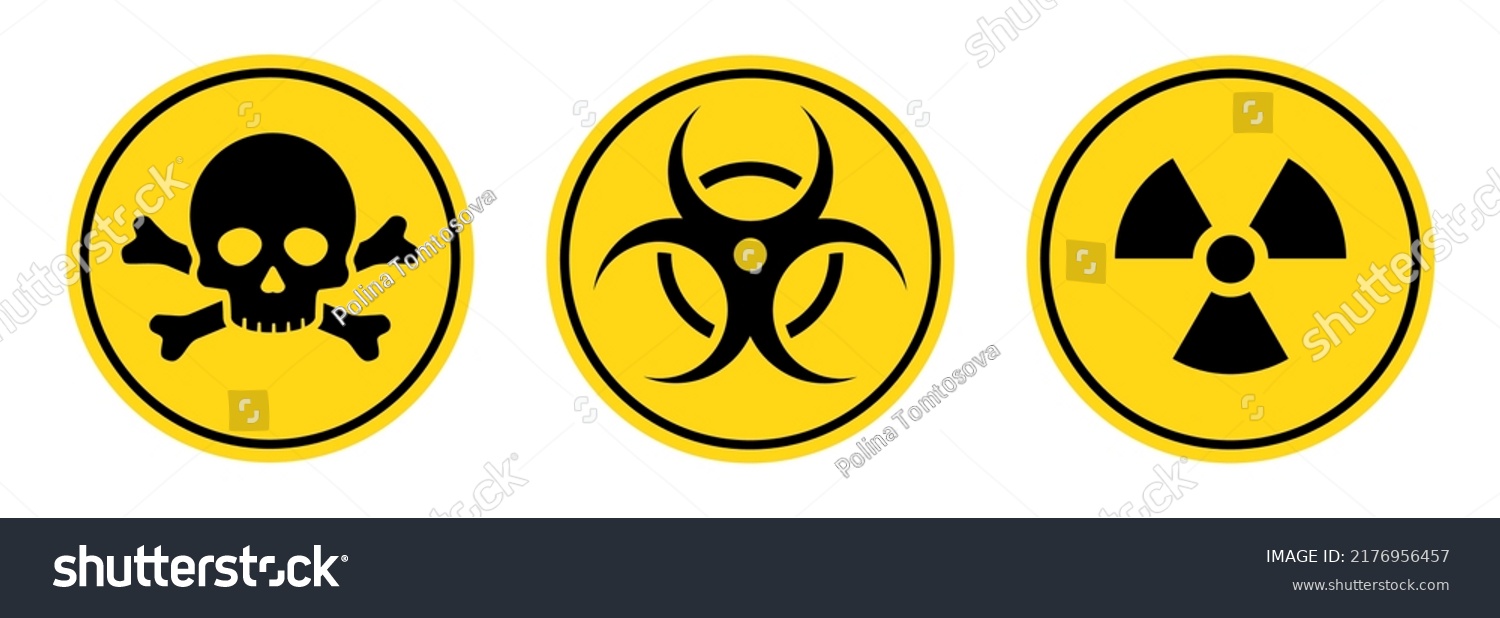 Danger Toxic Poison Toxic Biohazard Caution Stock Vector (Royalty Free ...