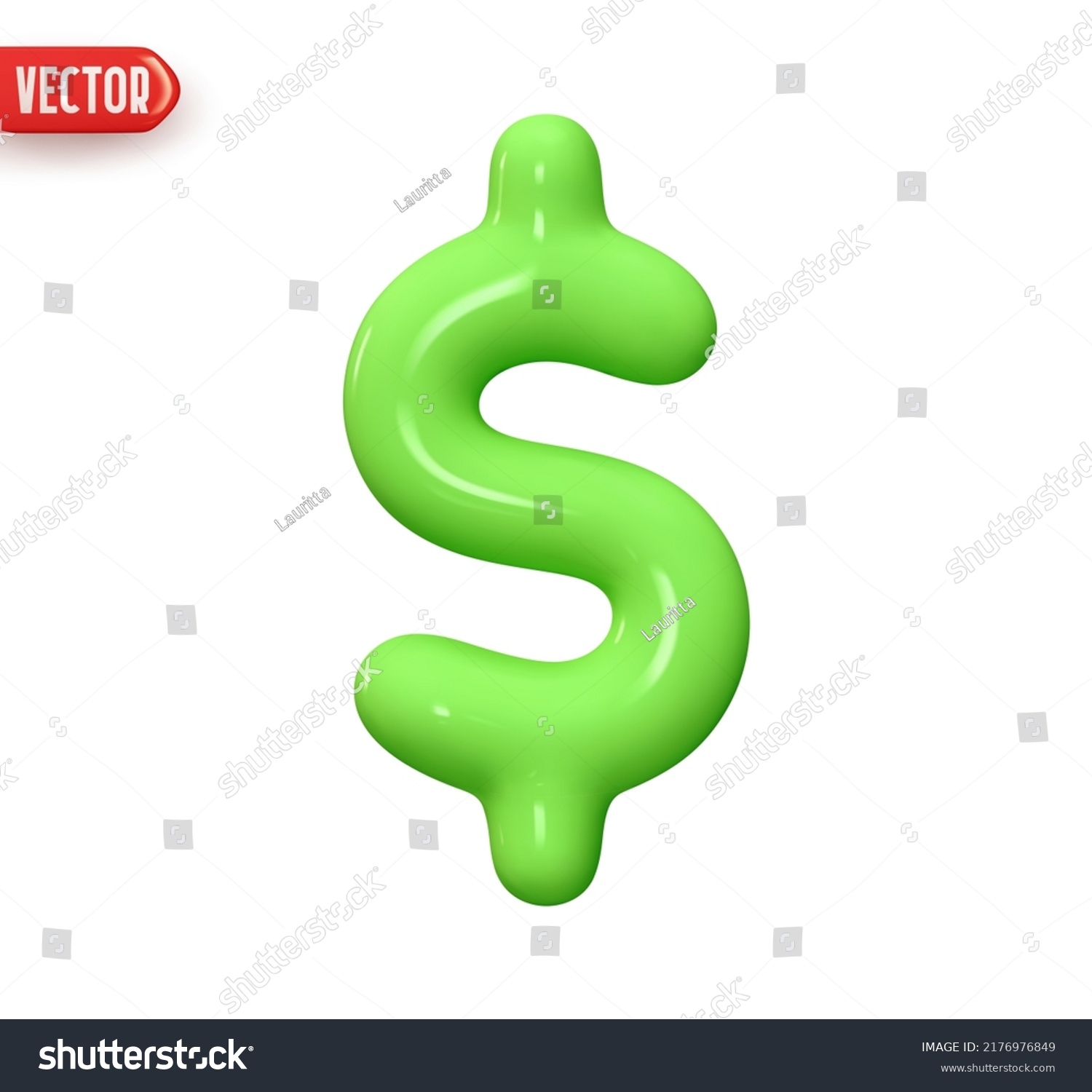 Green Dollar Symbol Peso Sign Capital Stock Vector (Royalty Free ...