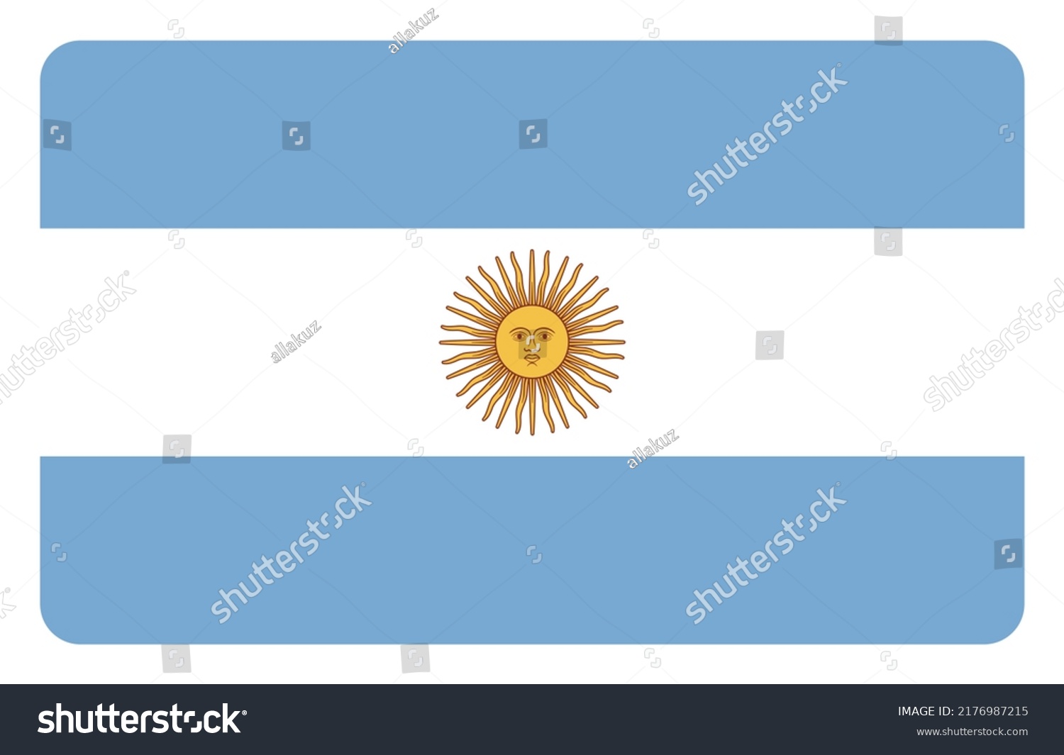 Flag Argentina Argentine National Symbol Official Stock Vector (Royalty ...