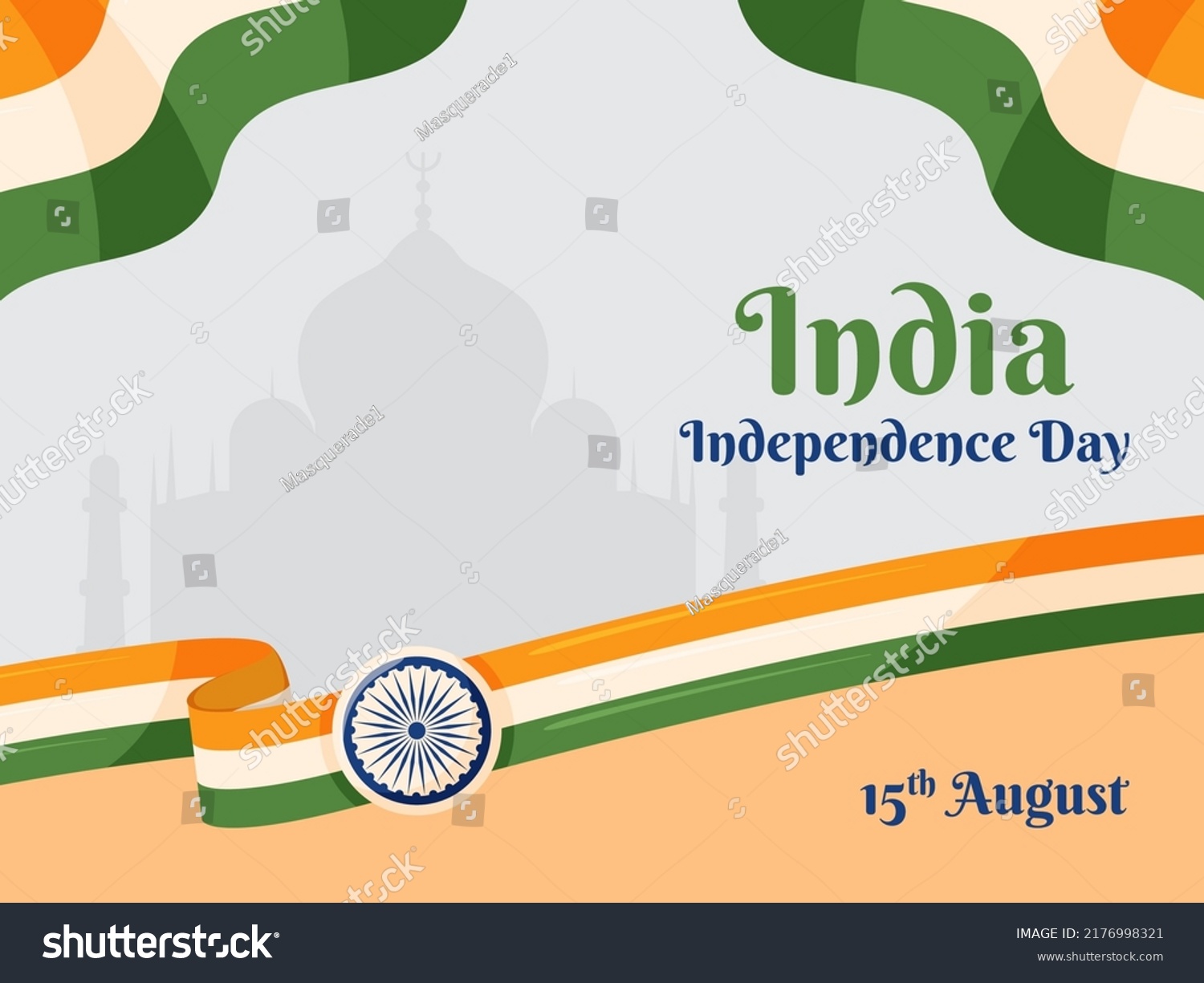 Indian Independence Day Background Celebrating Indias Stock Vector ...