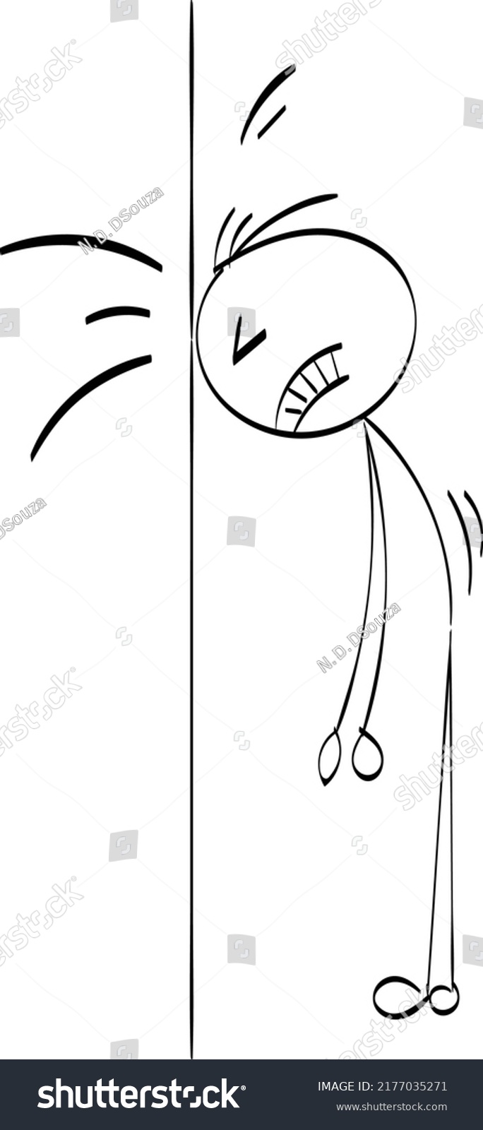 Vector Cartoon Stick Figure Character Illustration Stock Vector ...