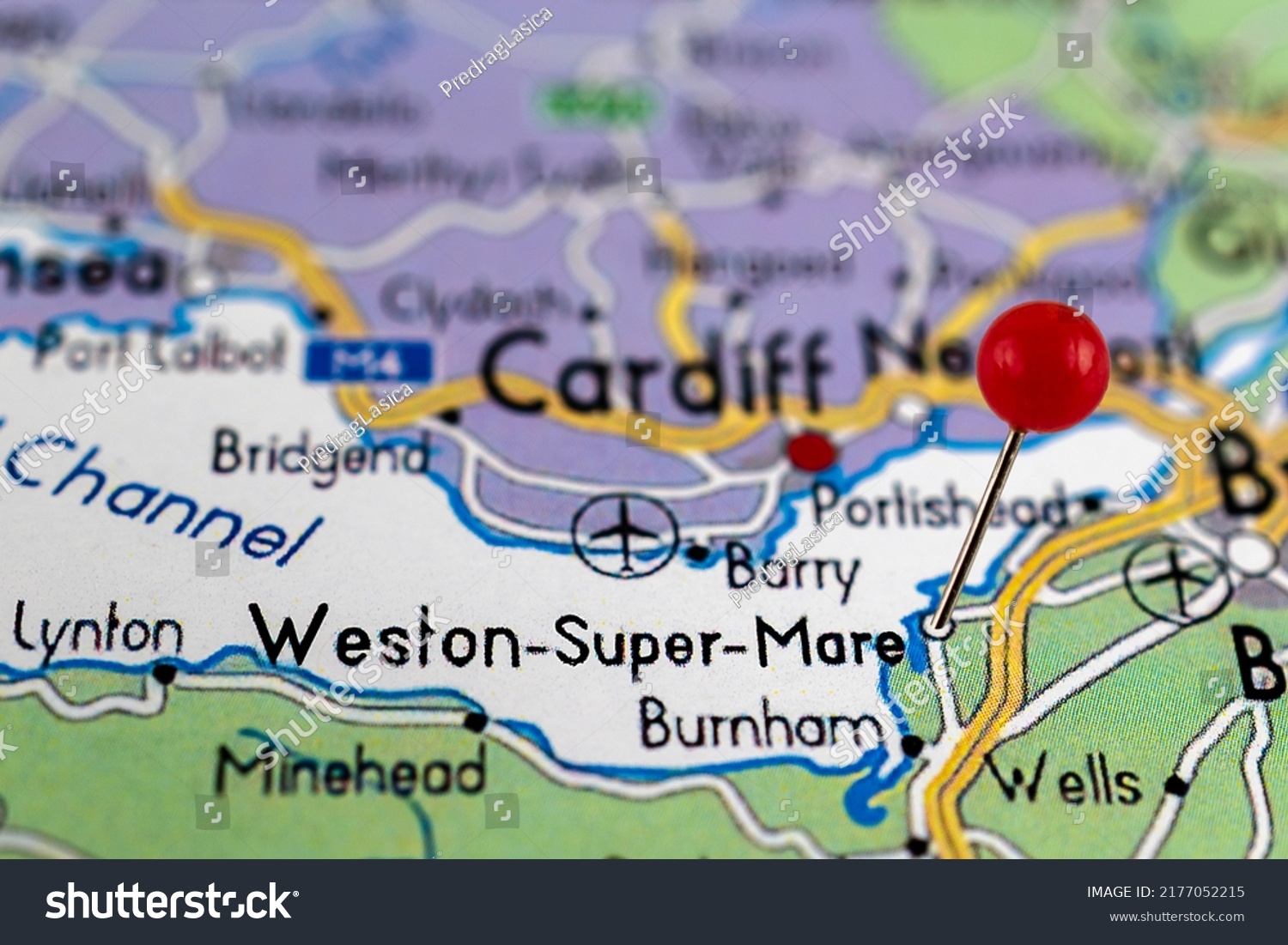 Weston Super Mare Map Close Weston Stock Photo 2177052215 | Shutterstock