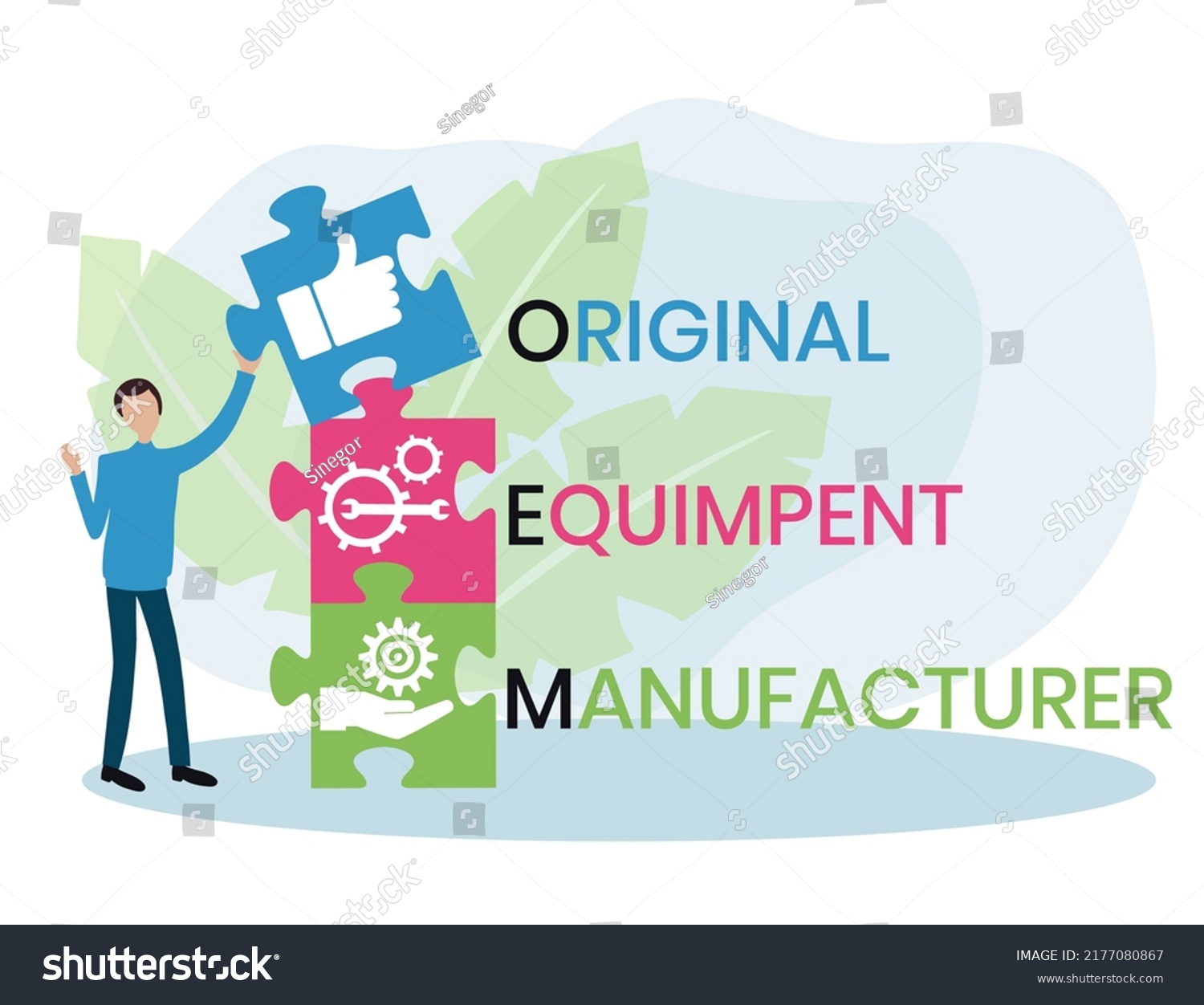 Oem Original Equipment Manufacturer Acronym Concept Stock Vector ...