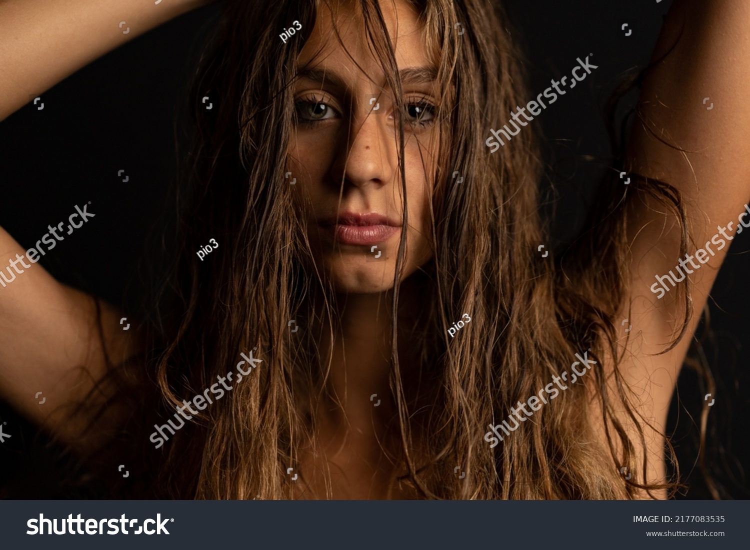 Intimate Sexy Woman Close Portrait Wet Stock Photo Shutterstock