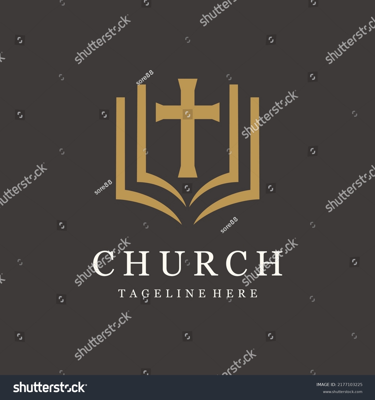 Bible Book Church Logo Design Icon Stock Vector (Royalty Free ...