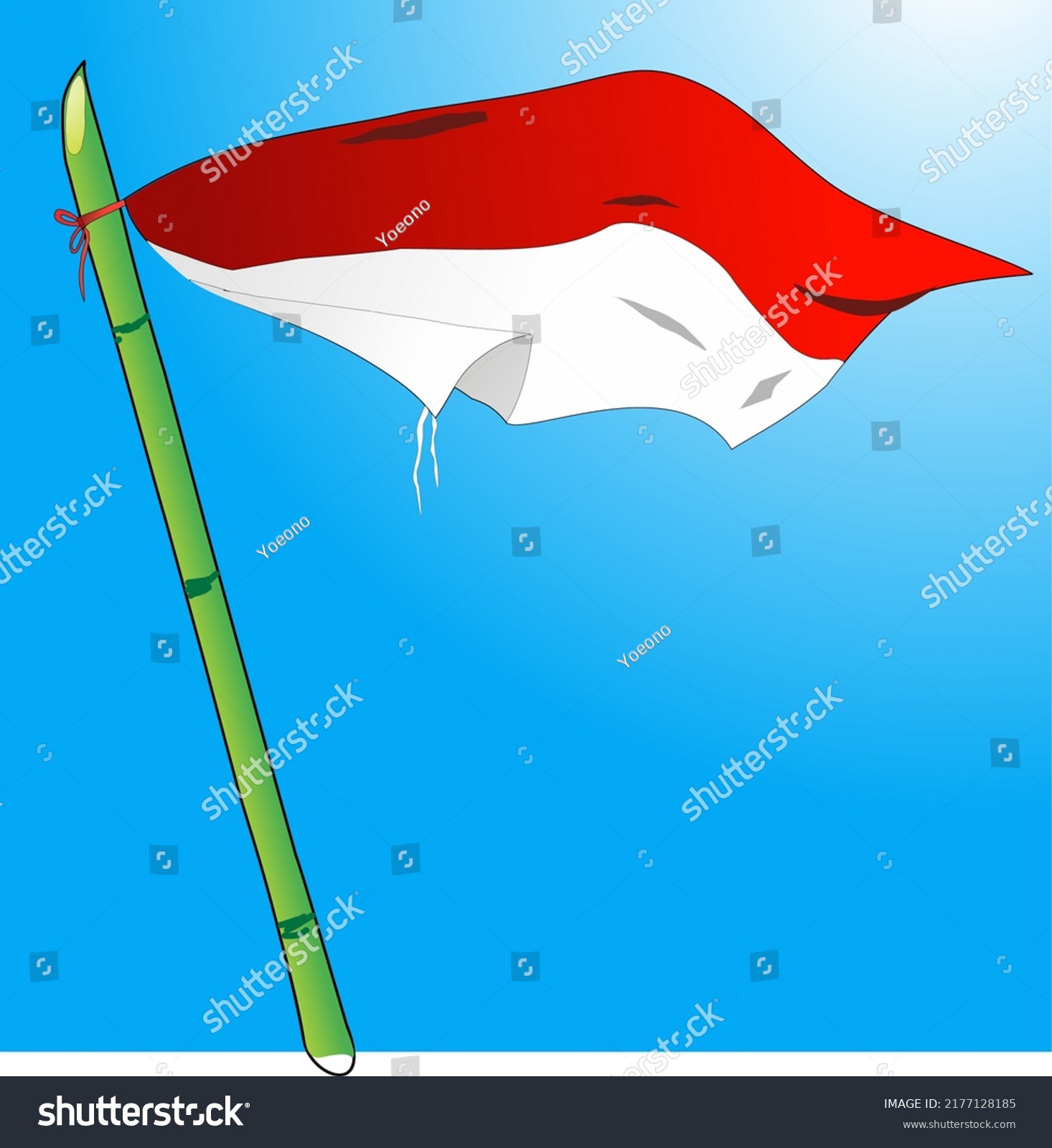 Indonesias National Flag Red White Fluttering Stock Vector Royalty Free 2177128185 Shutterstock 6448