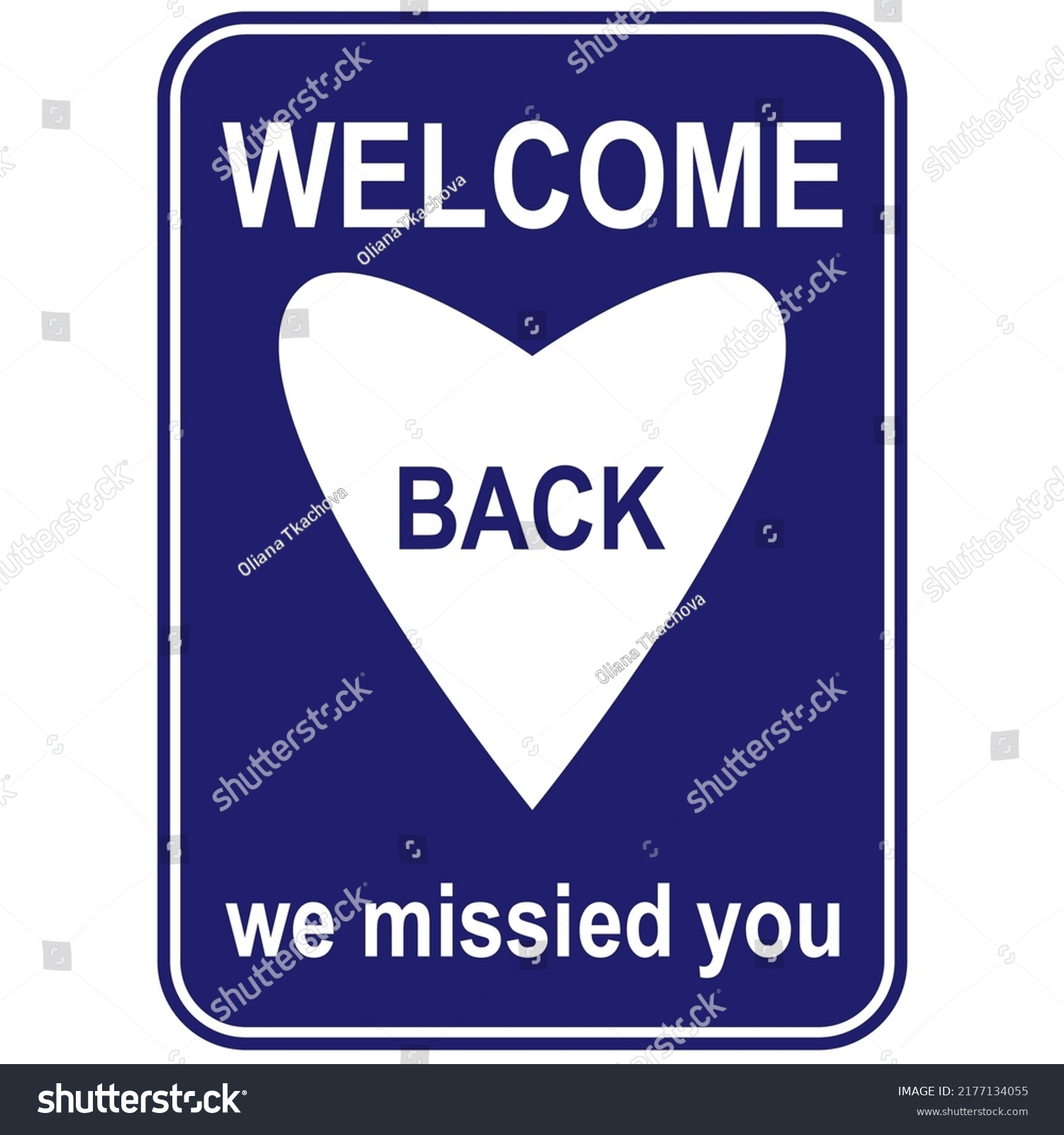 Welcome Back We Missed You Vertical Stock Vector (Royalty Free ...