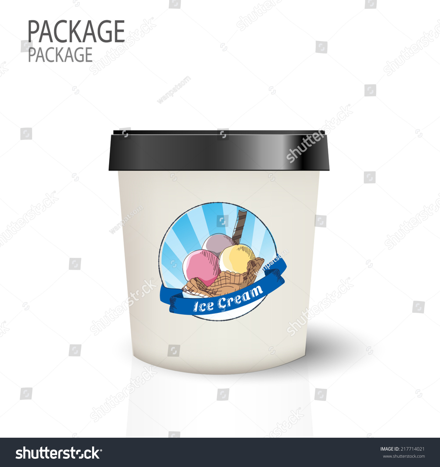 Package Cup Ice Cream Design Vector Stock Vector (Royalty Free ...