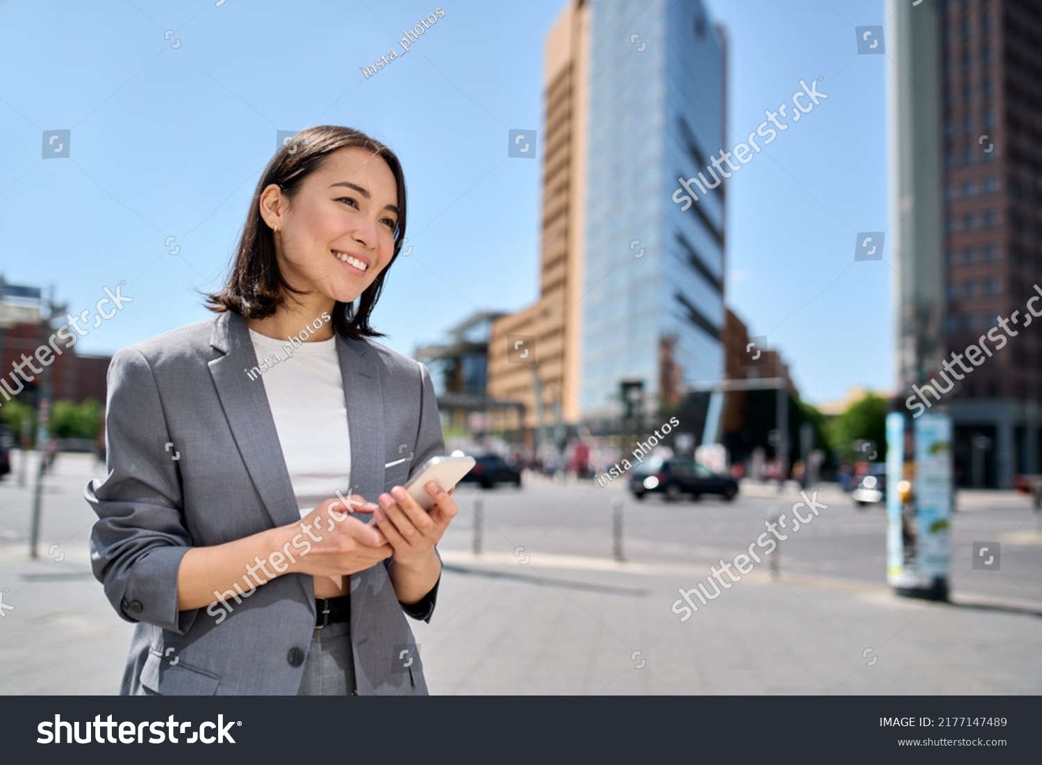 Young Smiling Professional Asian Business Woman Stock Photo 2177147489 ...