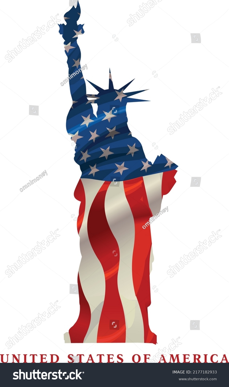 Statue Liberty New York American Symbol Stock Vector (Royalty Free ...