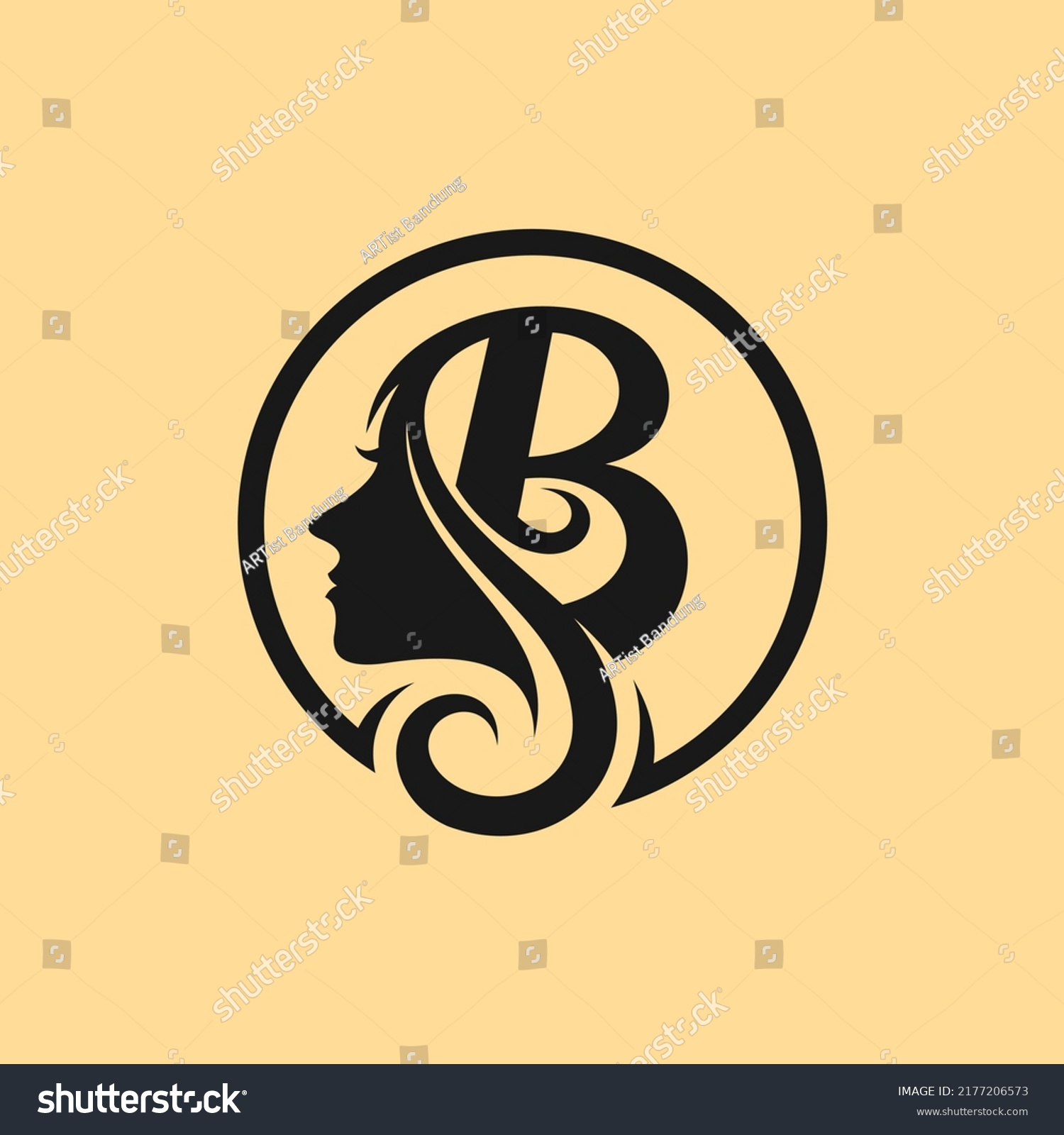 Beauty Logo Letter B Concept Stock Vector (Royalty Free) 2177206573 ...