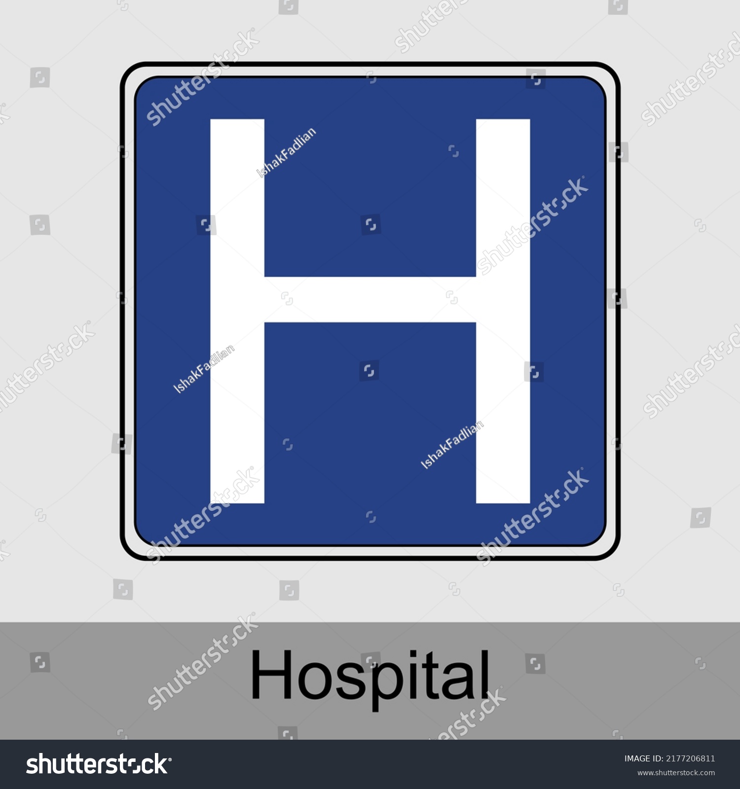 Hospital Icon Medical Symbol Vector Stock Vector (Royalty Free ...