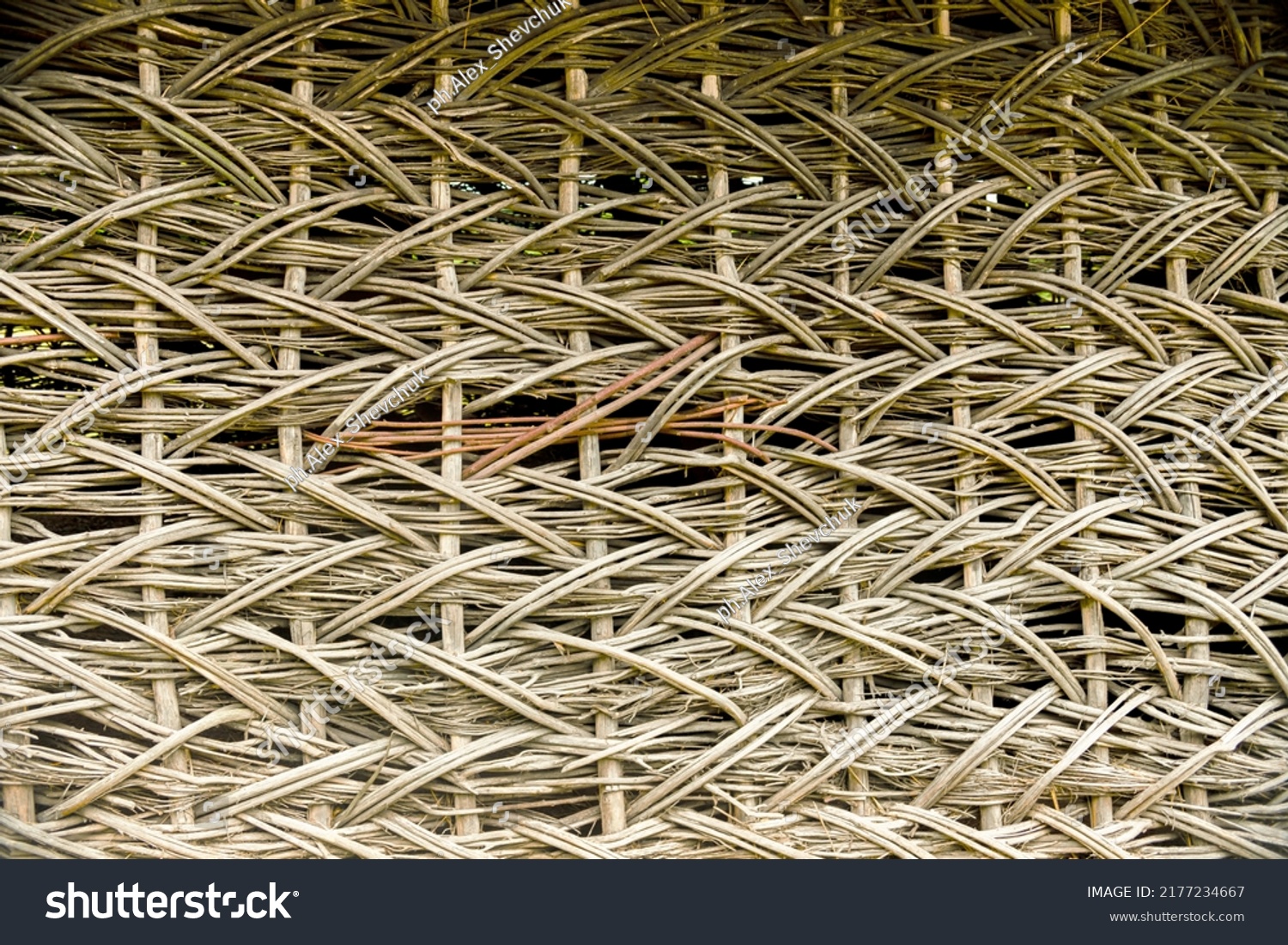 Wicker Wall Backgrounds Textures Wallpaper Stock Photo 2177234667