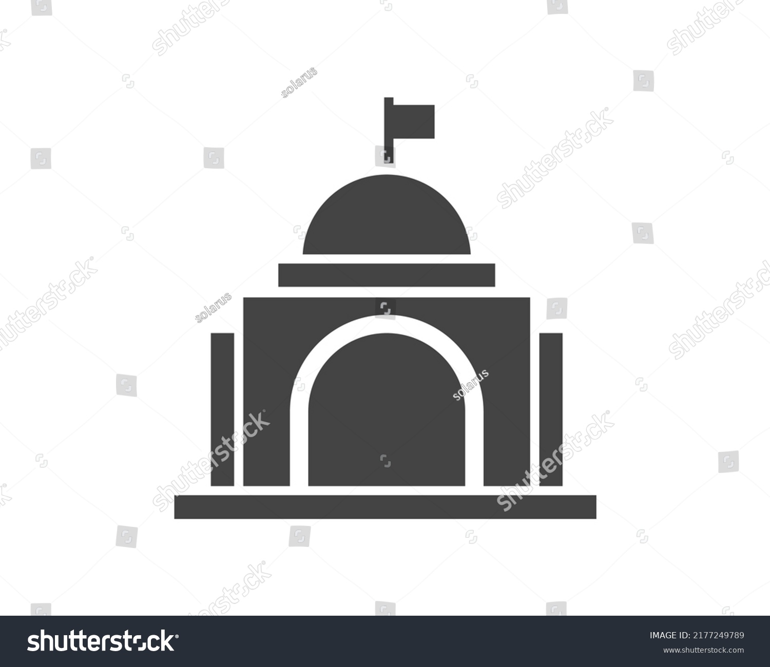 Government Icon Vector Building Construction Symbol Stock Vector ...