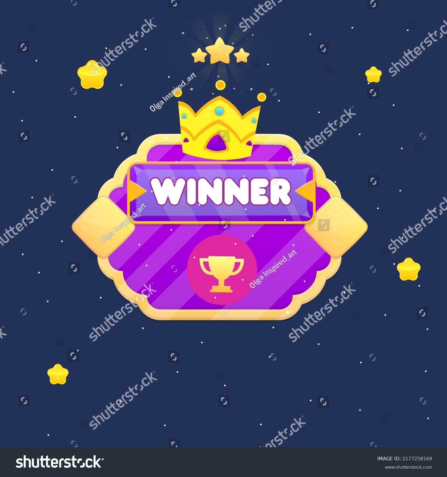 Game Ui Pop Window Reward Winner Stock Vector (Royalty Free) 2177258169 ...