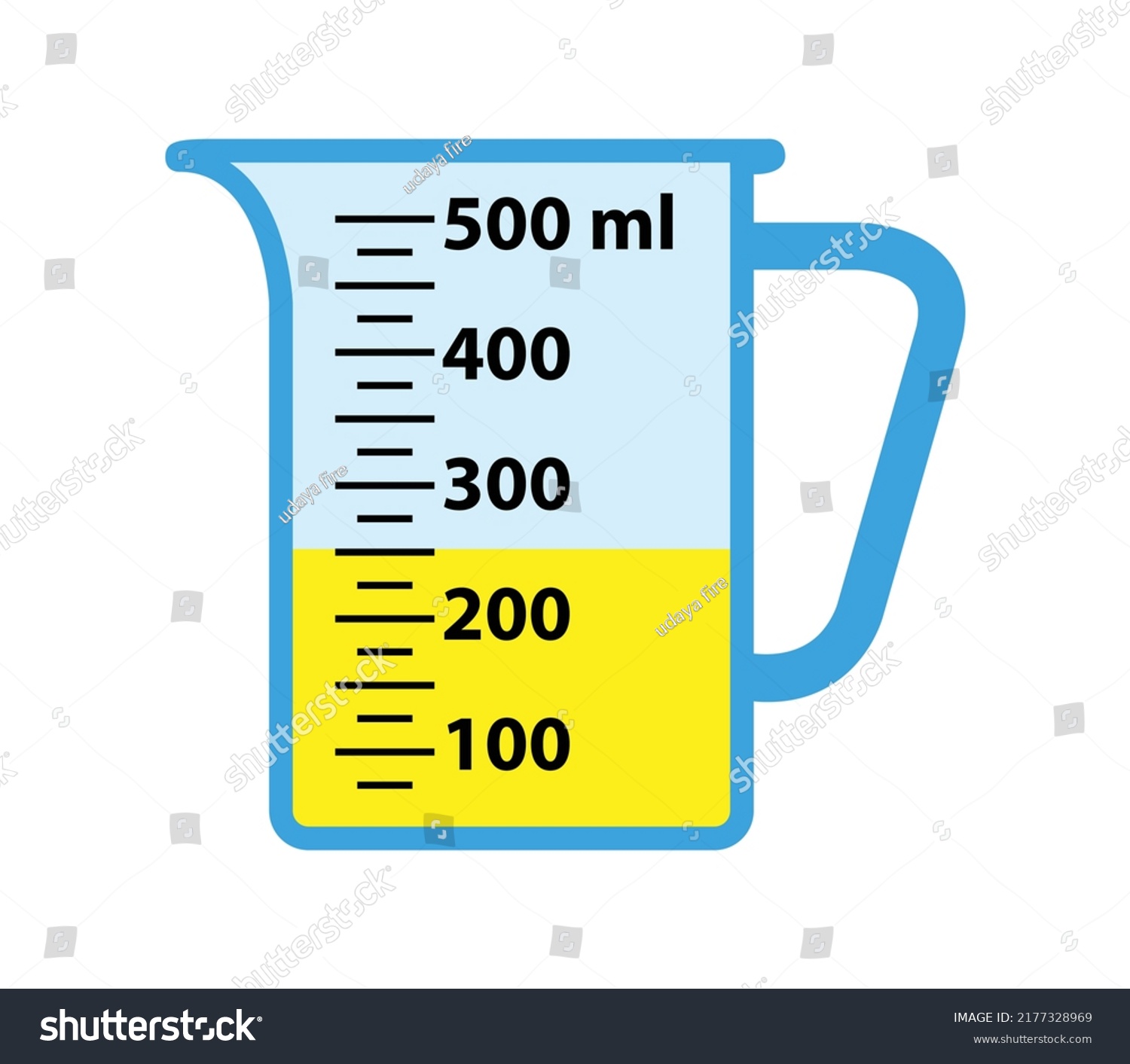 Measuring Scale Beaker Chemical Experiments Laboratory Stock Vector