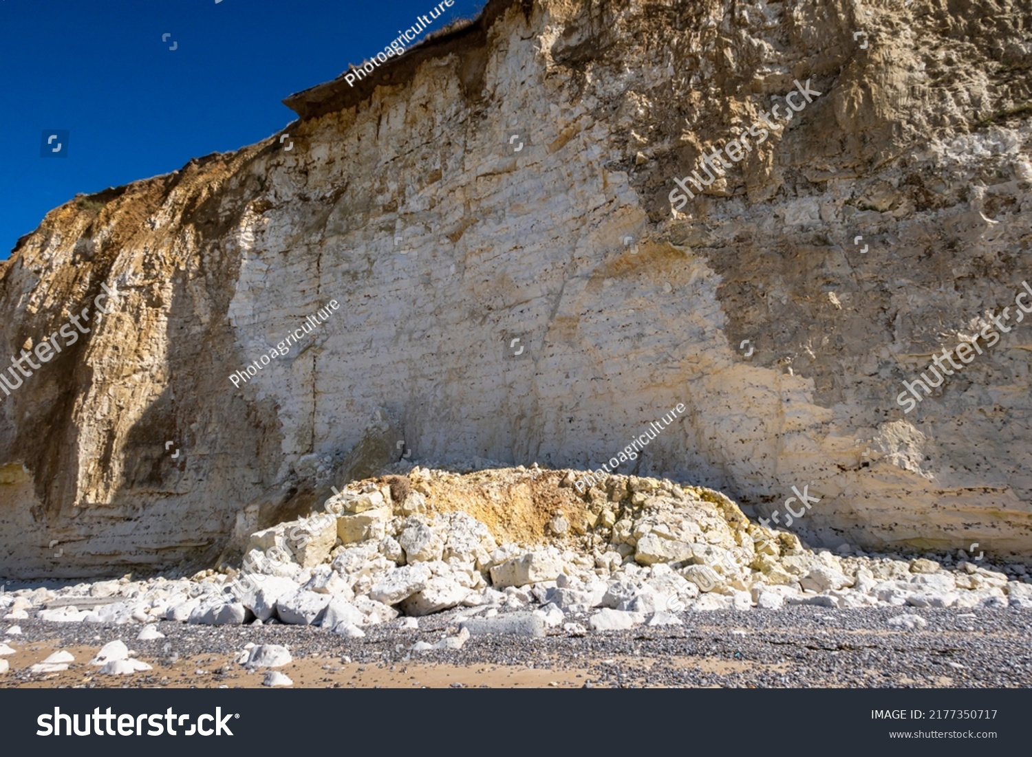 Normandy France July 2022 Cliff Collapse Stock Photo 2177350717 ...