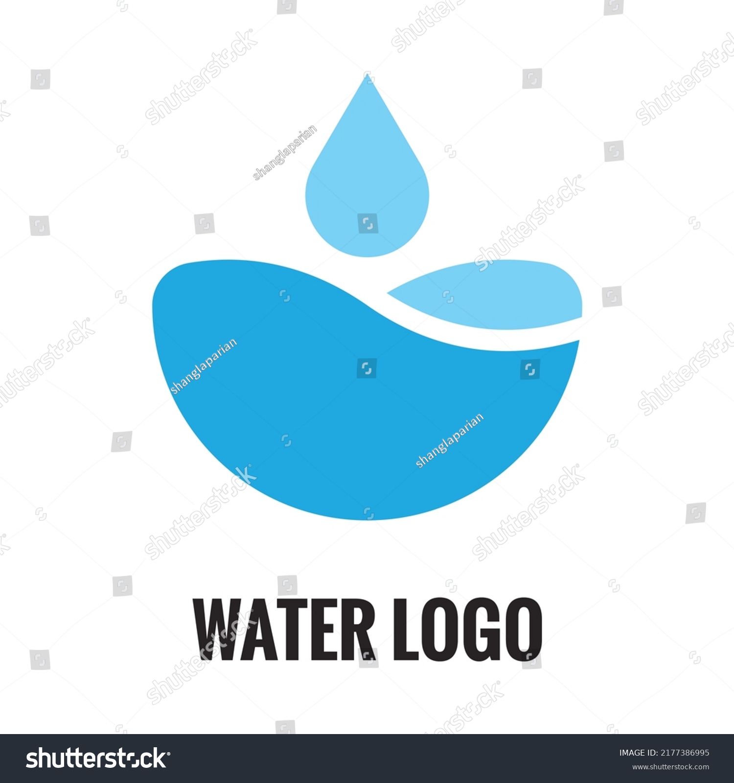 Water Vector Digital Logo Design Stock Vector (Royalty Free) 2177386995 ...