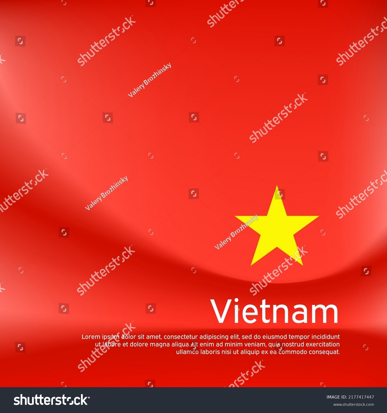 Vietnam Flag Background Blurred Pattern Colors Stock Vector (Royalty ...