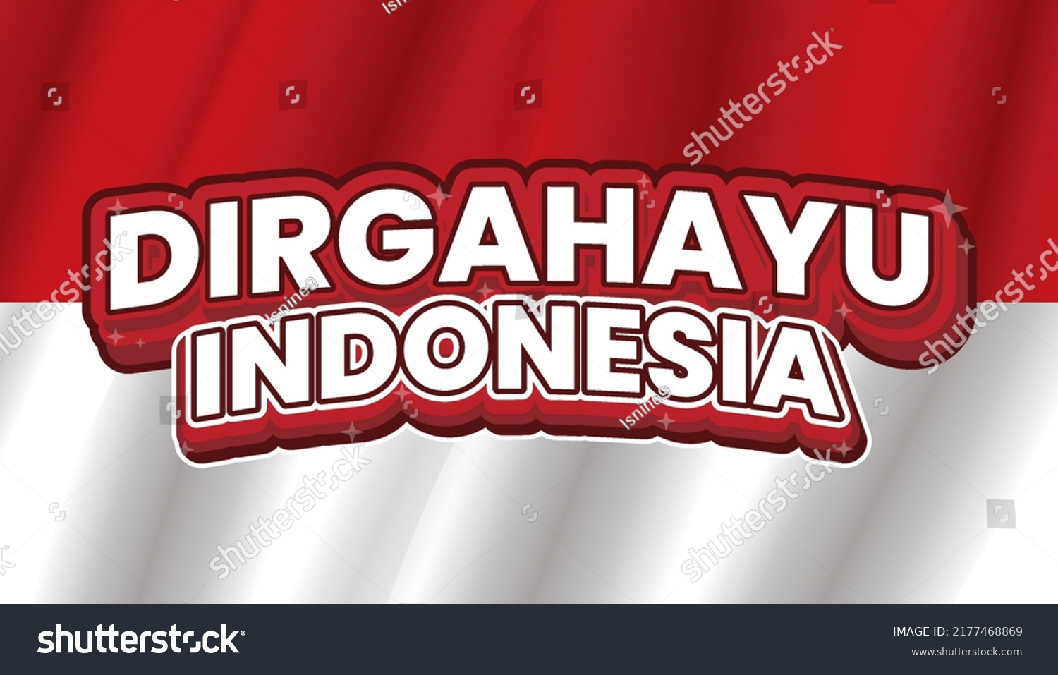 Dirgahayu Indonesia Writing Design Indonesian Red Stock Vector (Royalty ...