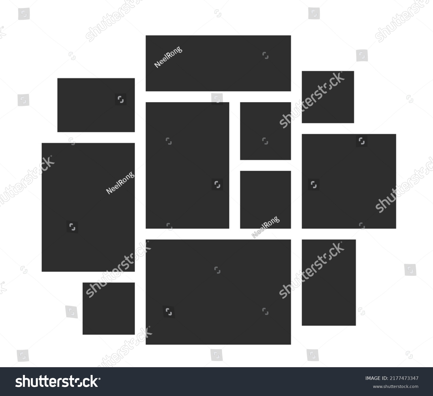 Blank College Frame Photo Part Picture Stock Vector (Royalty Free ...