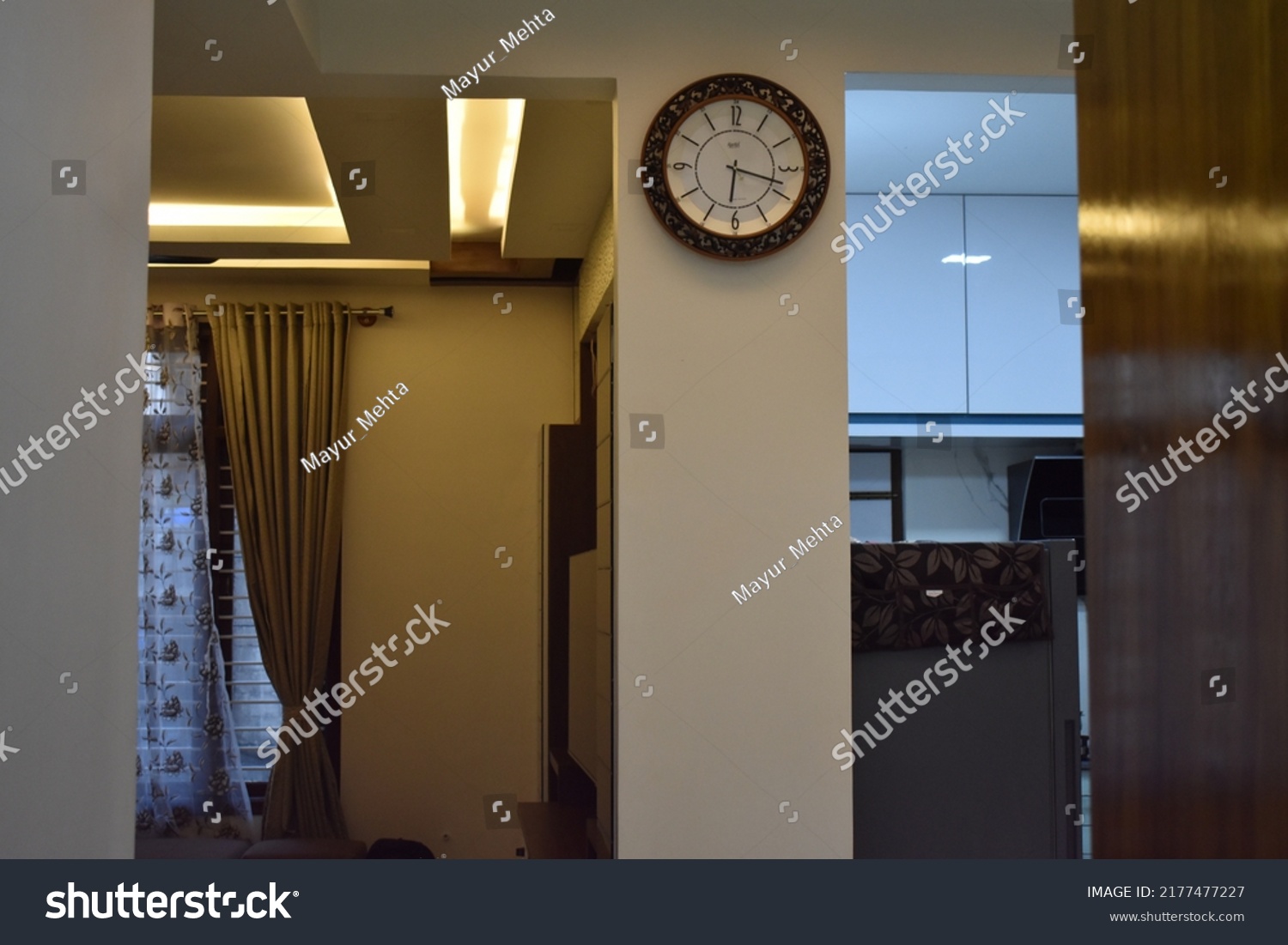 Stock Photo Bangalore India Th June Interior Of A Newly Constructed Home And Apartment Luxury House 2177477227 