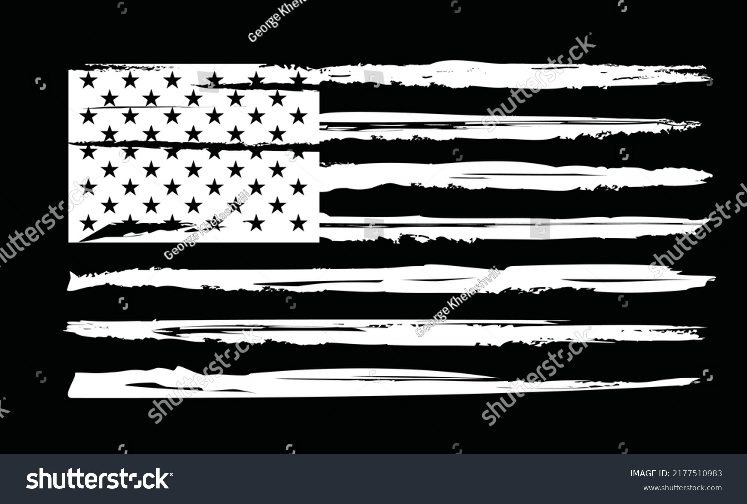 Vector White Grunge Usa Flag Stock Vector (Royalty Free) 2177510983 ...