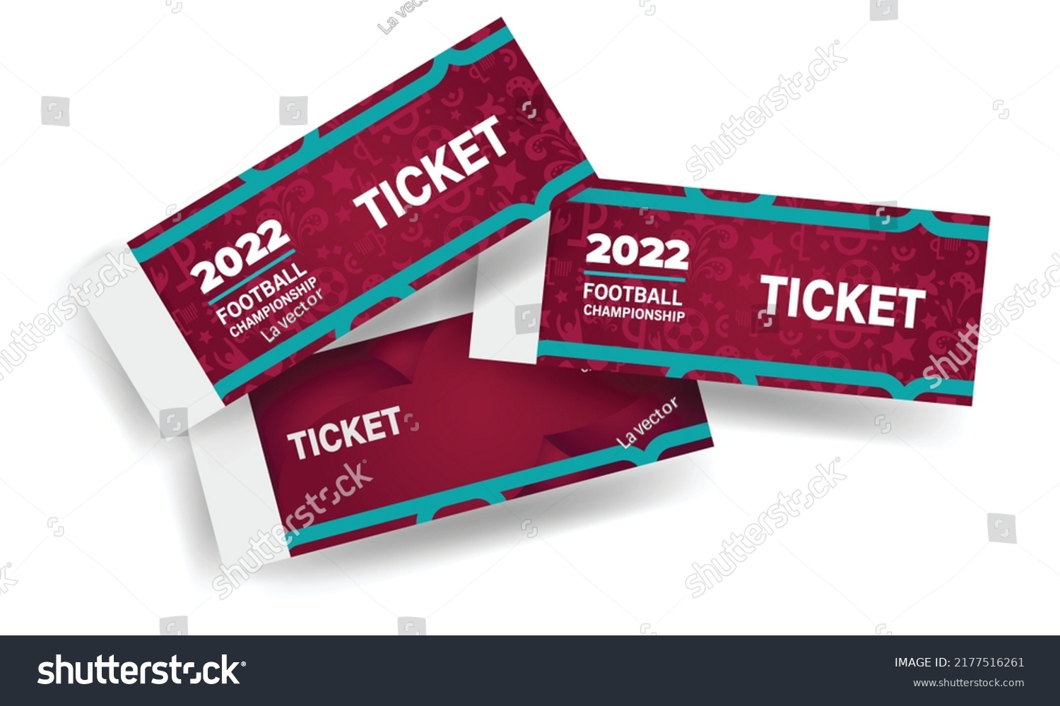 Realistic Ticket Template Realistic Ticket Soccer Stock Vector (Royalty