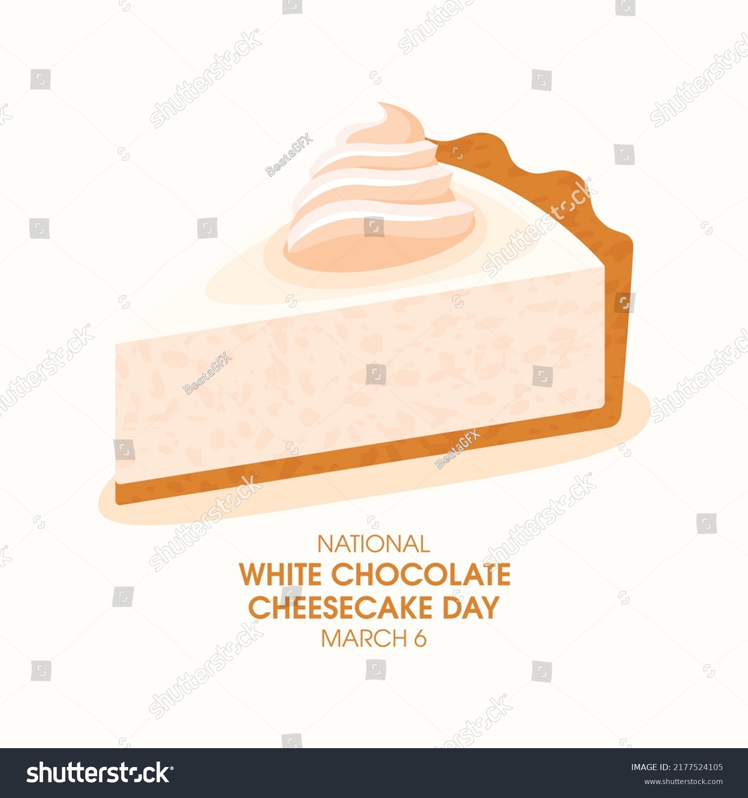 National White Chocolate Cheesecake Day Vector Stock Vector Royalty Free 2177524105 Shutterstock 5196