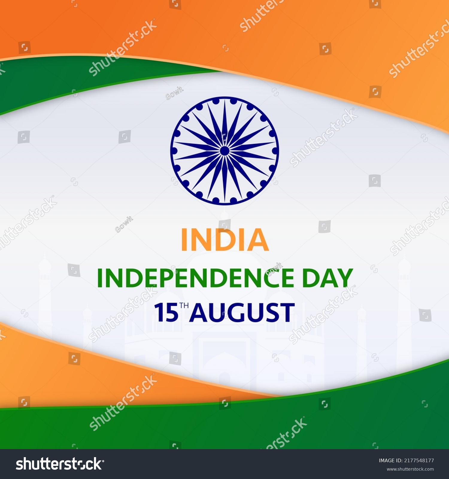 Indian Independence Day Concept Background Ashoka Stock Vector (Royalty ...