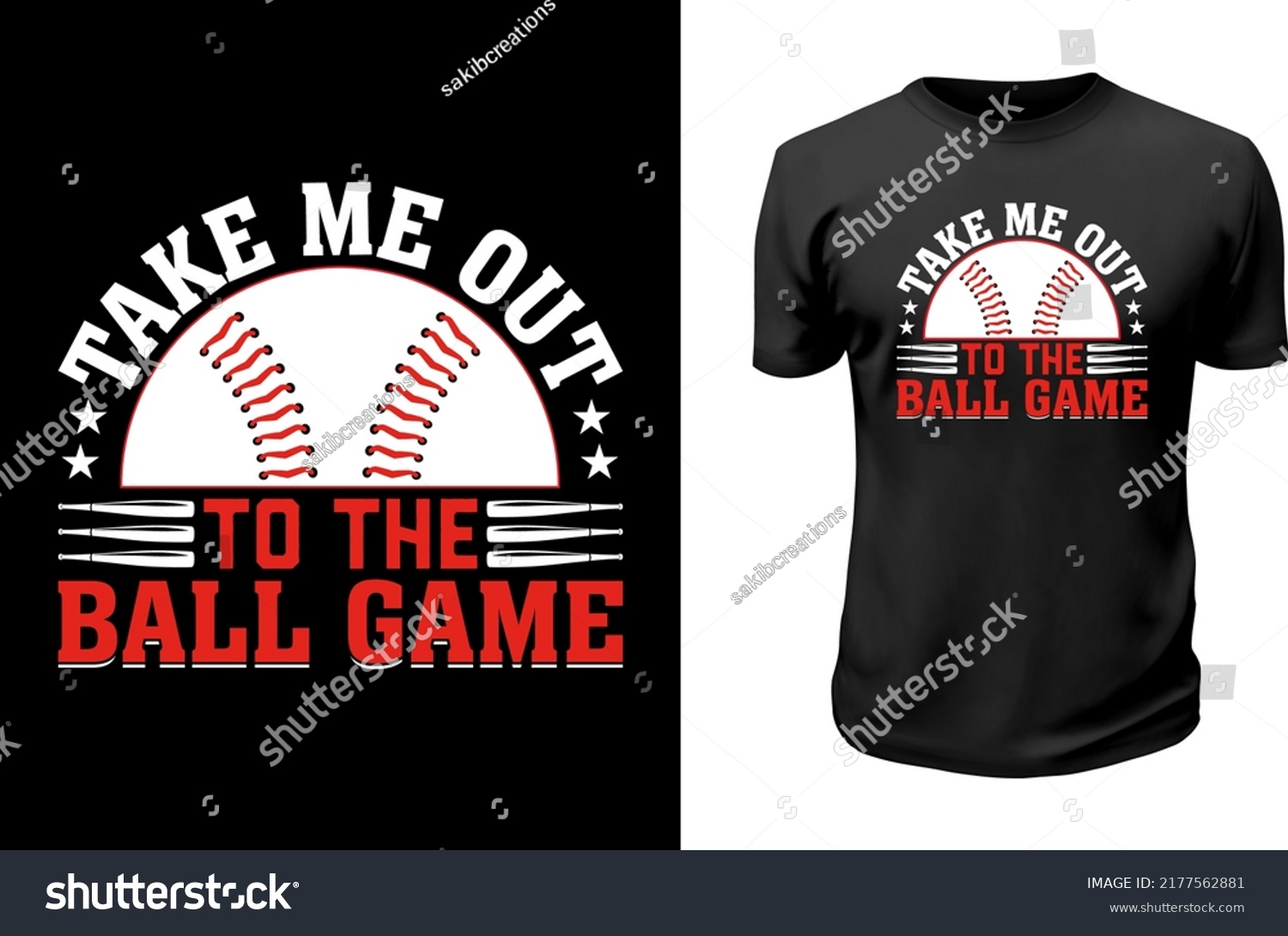 Take Me Out Ball Game Printable Stock Vector (Royalty Free) 2177562881 ...