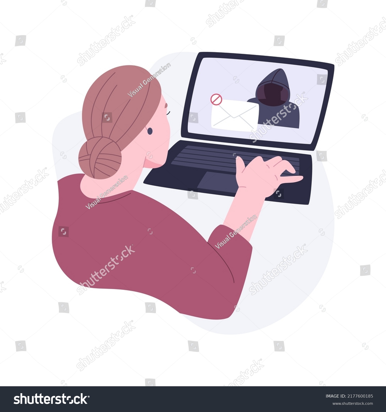 Phishing Isolated Cartoon Vector Illustrations Specialist Stock Vector ...