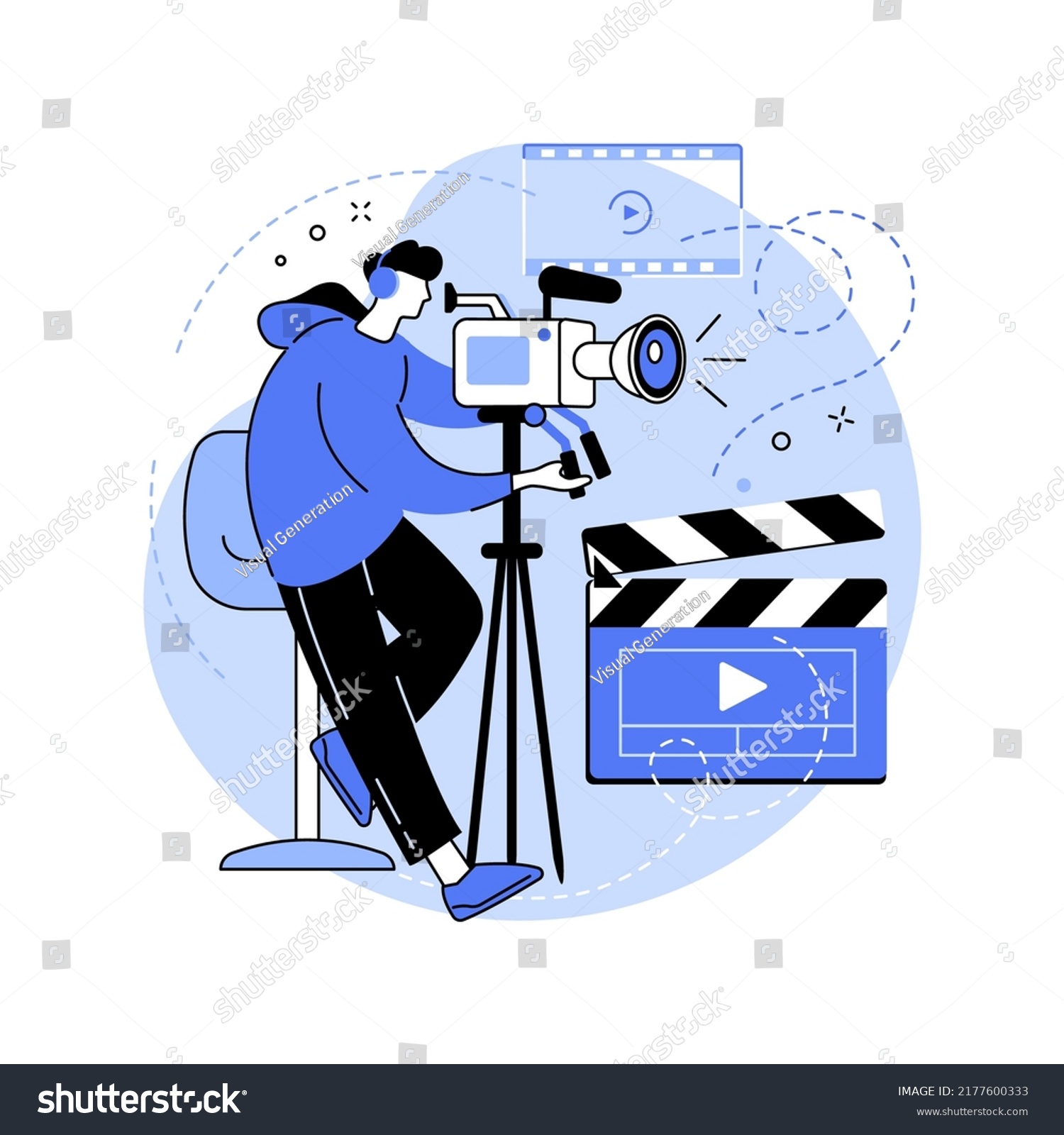 Videographer Isolated Cartoon Vector Illustrations Man Stock Vector ...