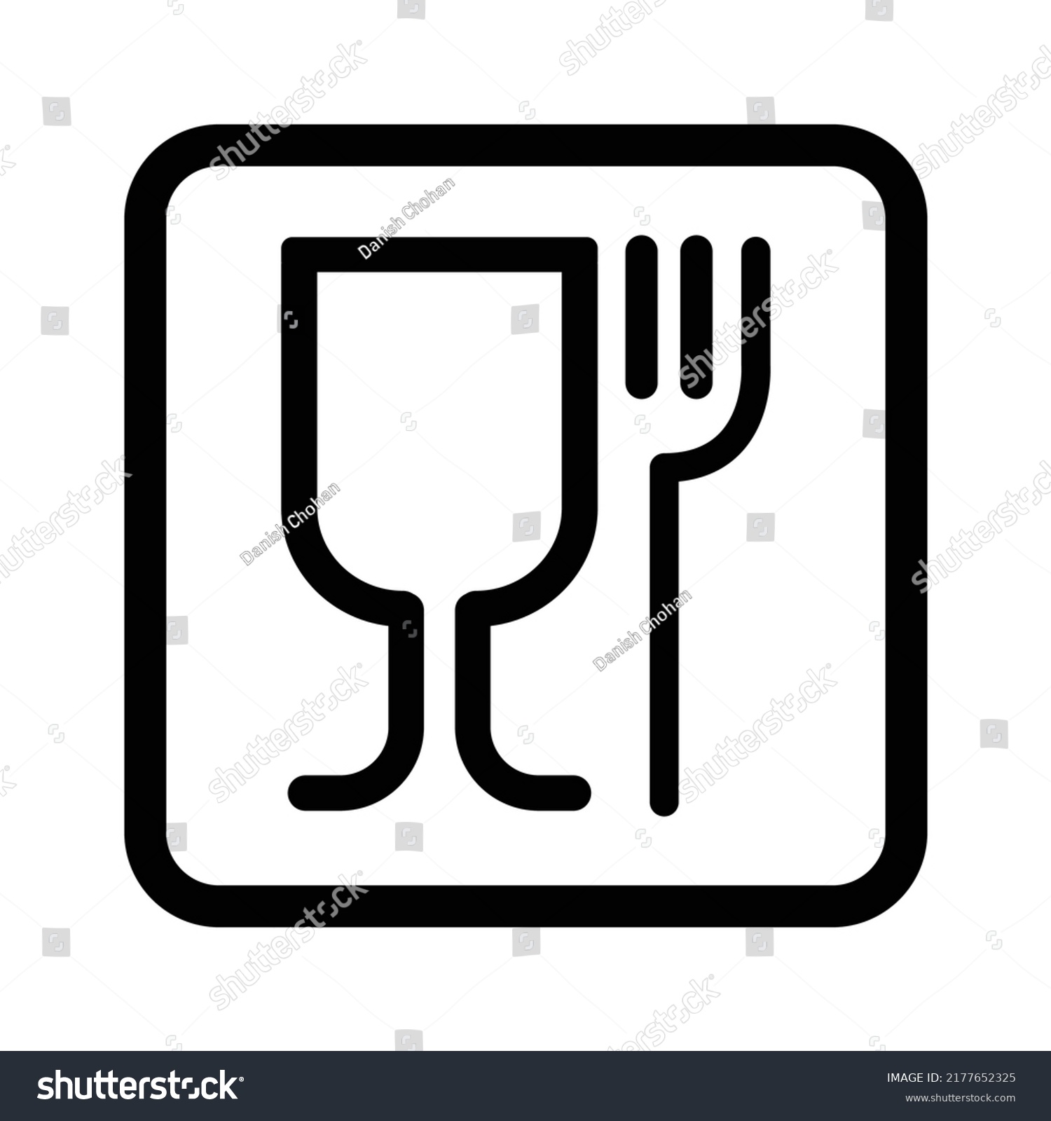 Glass Fork Vector Icon Safe Food Stock Vector (Royalty Free) 2177652325 ...