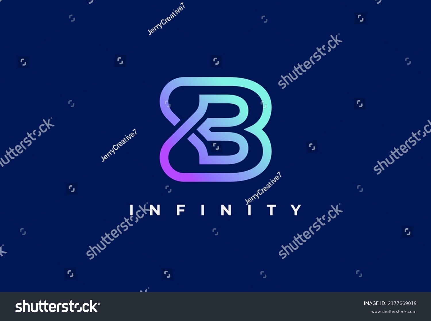 Letter B Infinity Logo Design Suitable Stock Vector (Royalty Free ...