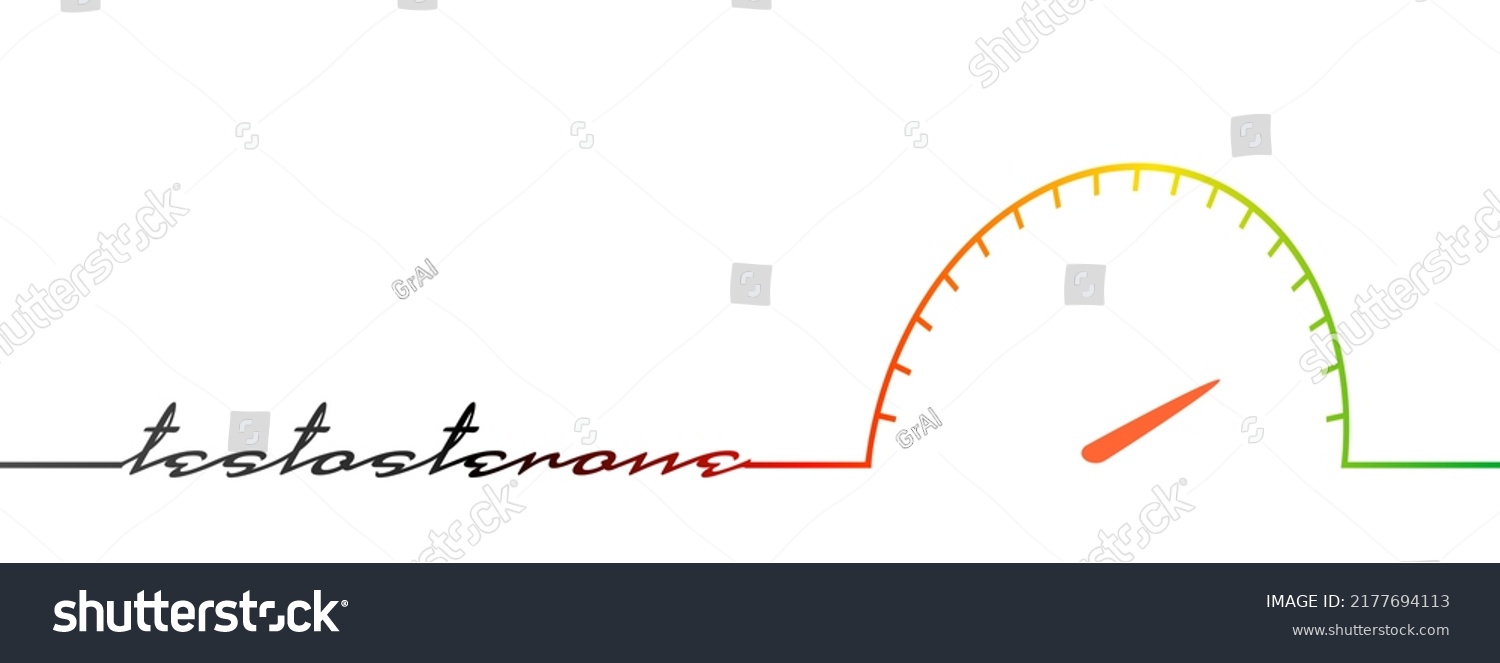 Hormone Testosterone Level Measuring Device Arrow Stock Vector Royalty