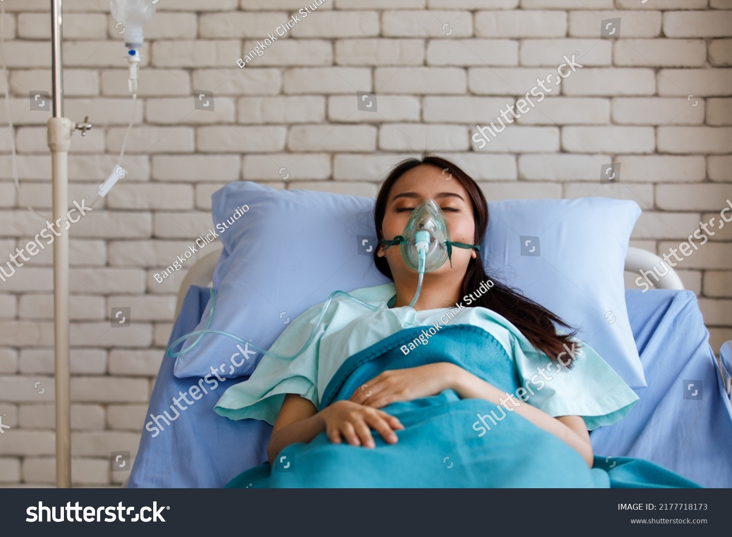 Young Long Black Hair Sick Asian Stock Photo 2177718173 | Shutterstock