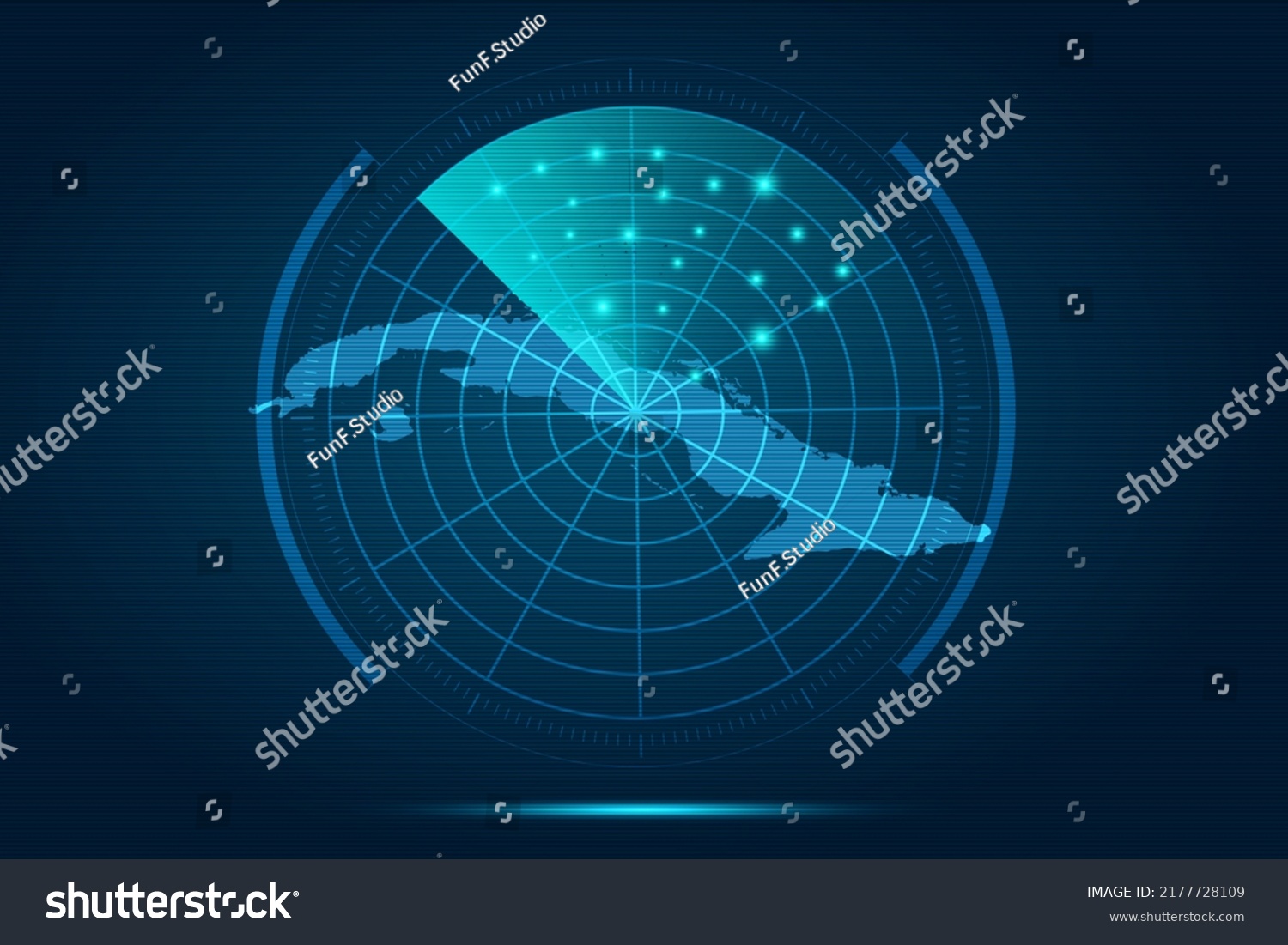 Cuba Map World Map International Vector Stock Vector Royalty Free   Stock Vector Cuba Map World Map International Vector Template With Futuristic Circle Radar Style Hud Gui Ui 2177728109 